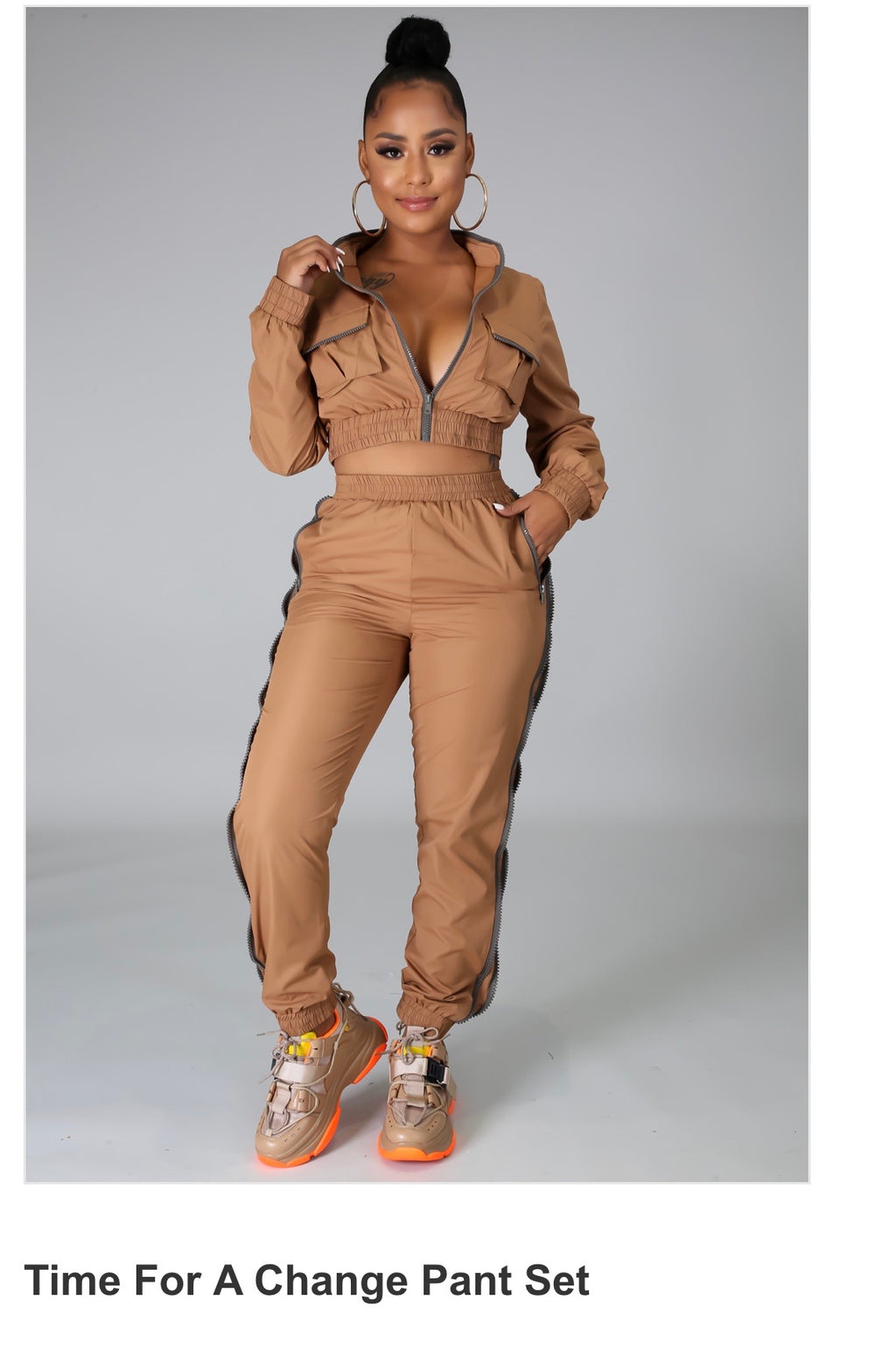 Camel pant set